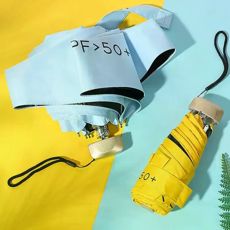 Pocket Foldable Umbrella UPF 50 Plus UV Protection Ultra Light For Daily Commute Travel Mini