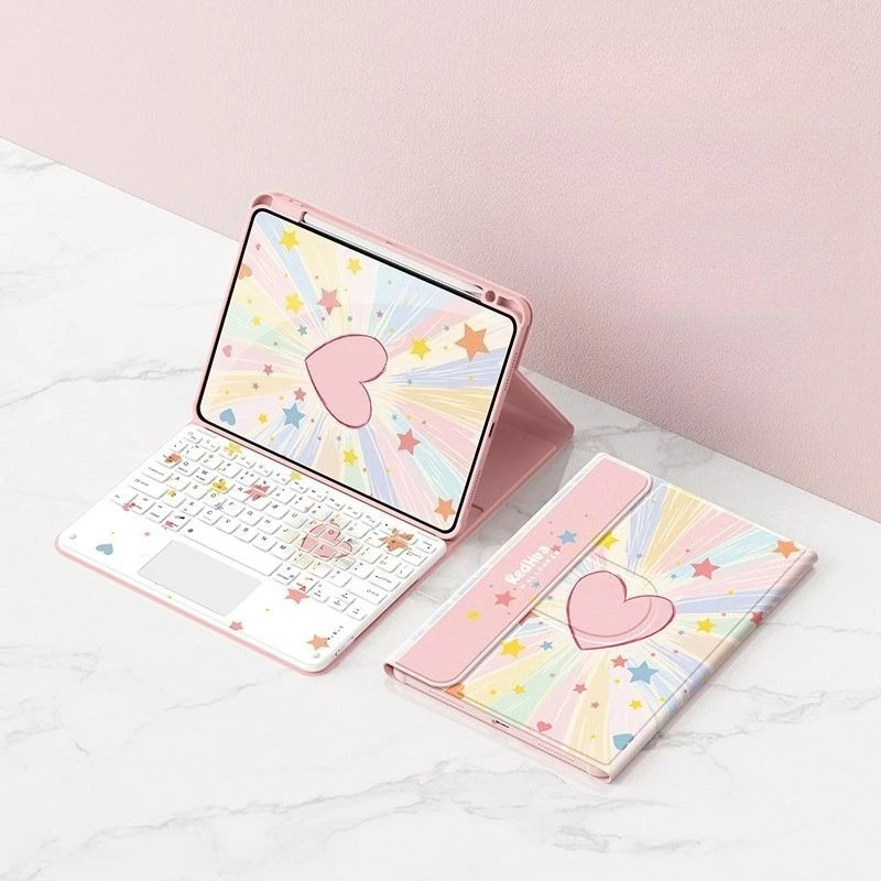 

For Xiaomi Bluetooth Keyboard with Mouse Set Tablet Case for Redmi Pad SE 11in Pro 12.1 Mipad 5 6S Pro 12.4 Mipad 7 11.2in Case