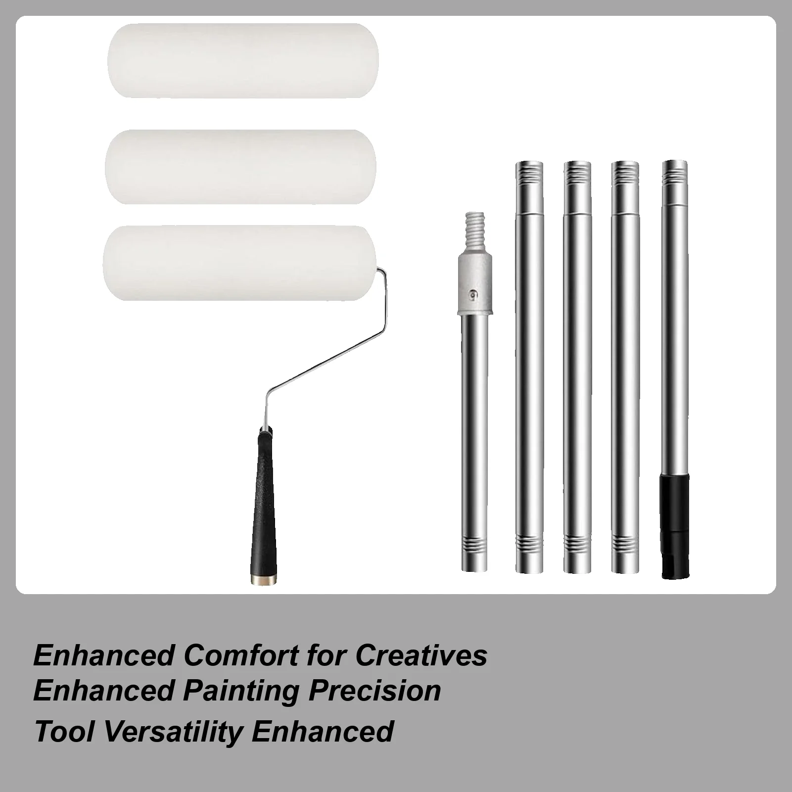 

Набор малярных валиков, кисть для малярного валика, принадлежности для покраски стен, 9-дюймовый выдвижной набор инструментов для масляных латексных пятен, обустройство дома