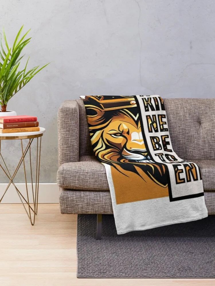 A king never bends to his enemies Throw Blanket Vintage For Sofa Thin Blankets