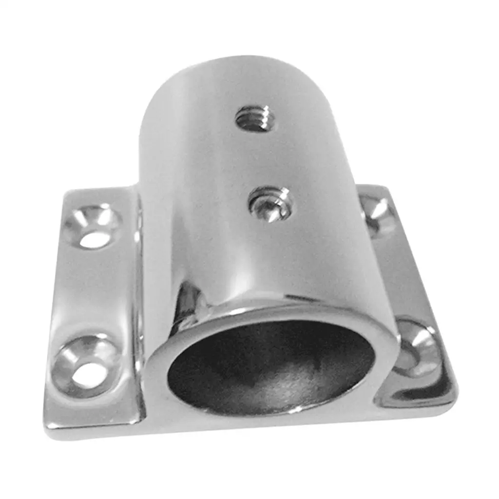 Stainless Steel Marine Boat Hand Rail Fittings 90 Degree Stanchion Base 2.2cm