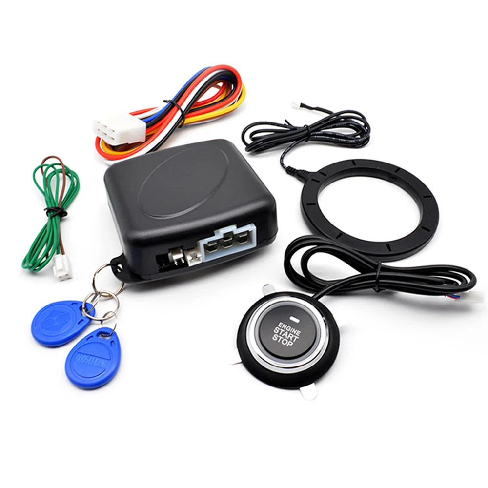 Keyless Entry Starter Antitheft System Engine Push Button 12V Entry Ignition Starter Switch Car Alarm One Start Stop Button