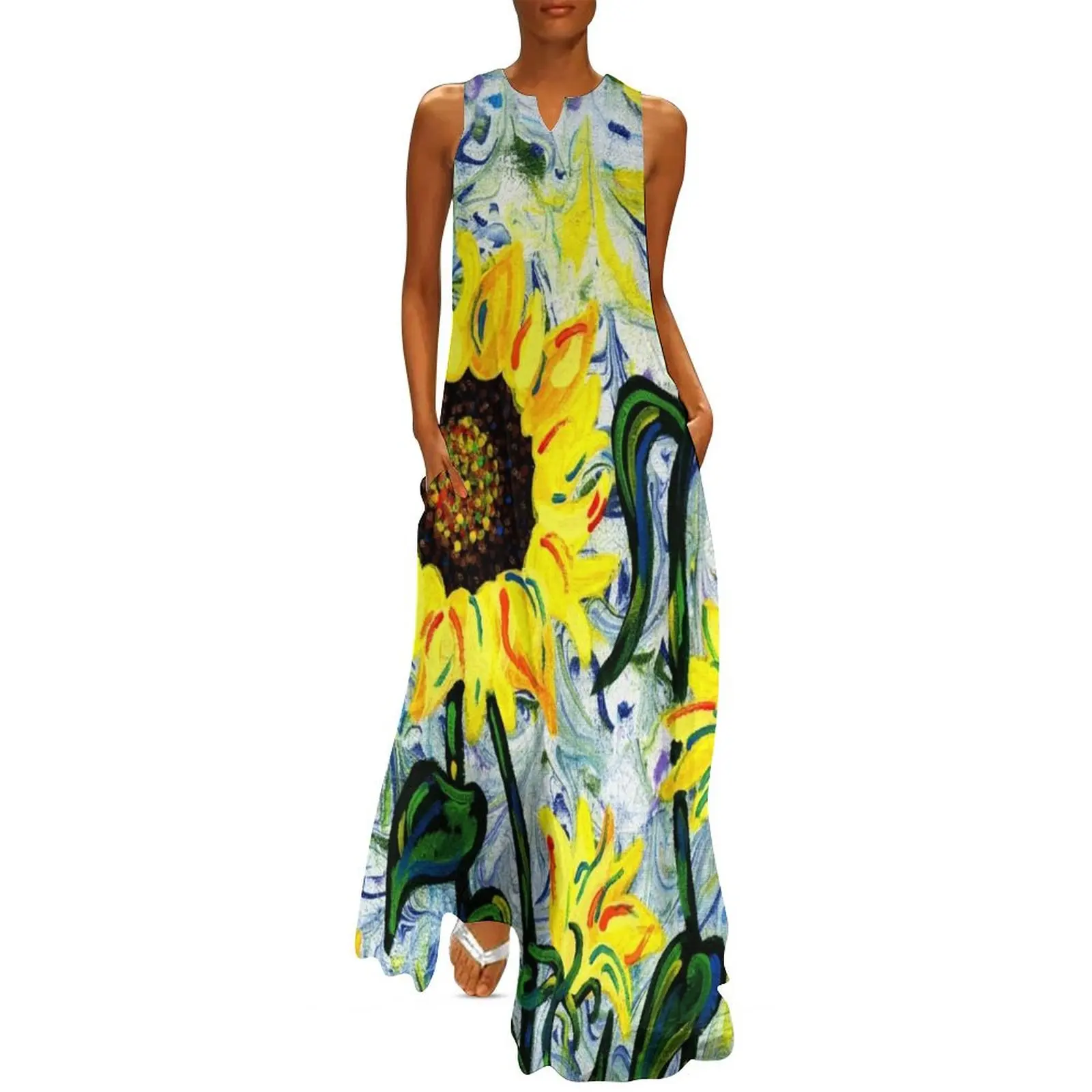 

Wild Sunflower Long Dress loose women's dress dresses summer