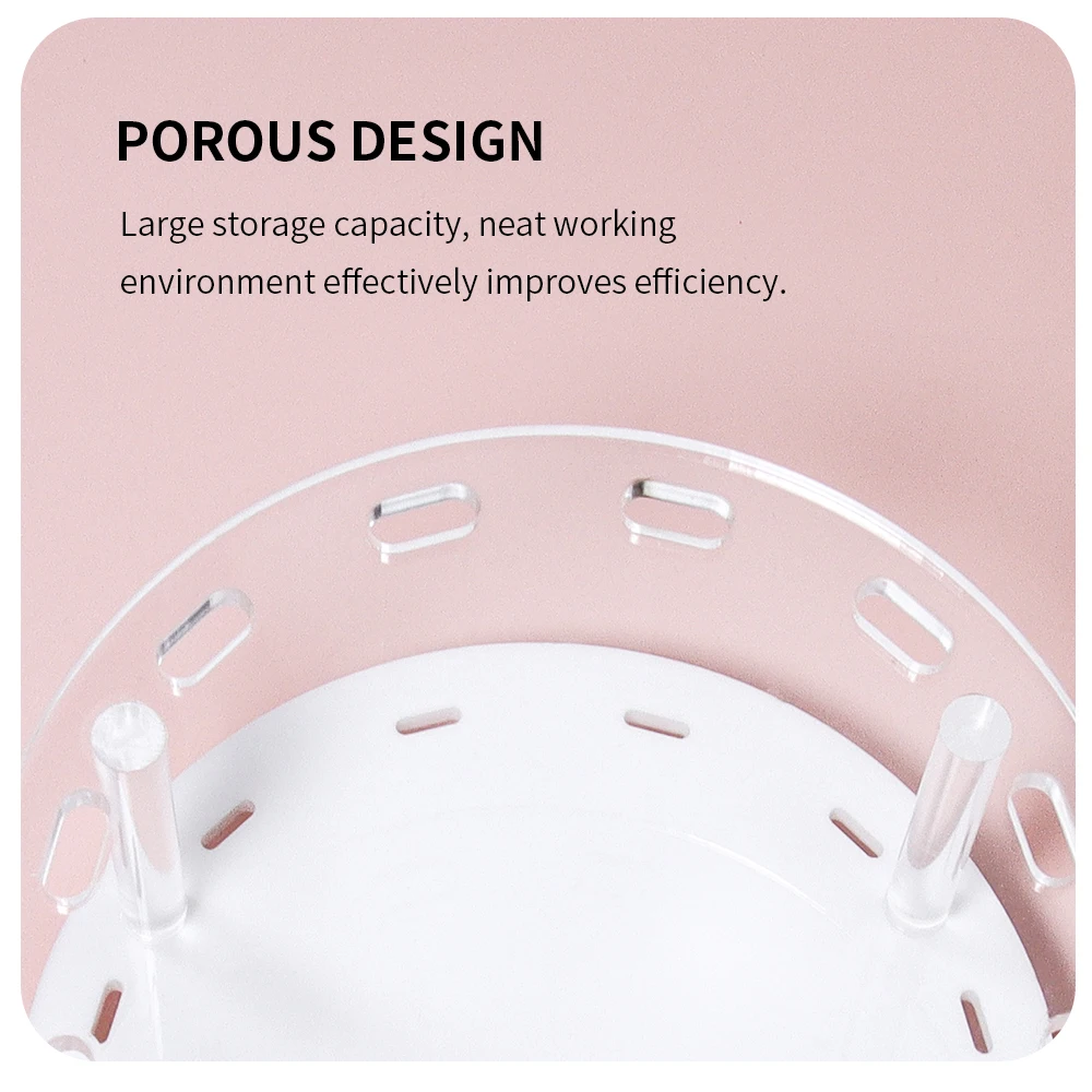 Acrylic Eyelash Tweezer Storage Rack 360° Rotating 12 Holes Lash Extension Tweezers Storage Shelf  Hold