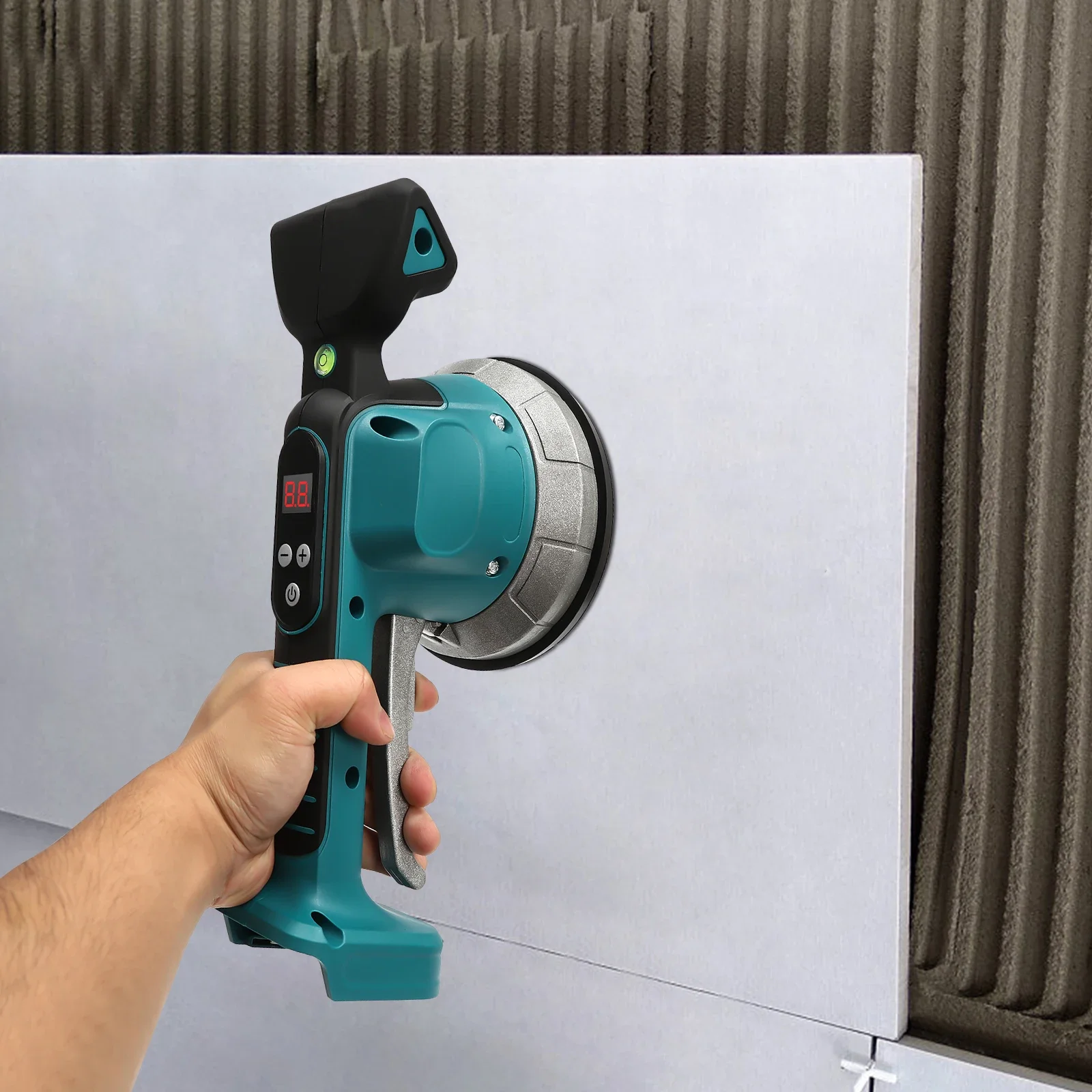 

Portable Tiling Machine with 440 lbs Suction Power, Adjustable Speeds, Cordless Design, Ideal for Efficient and Easy Tile