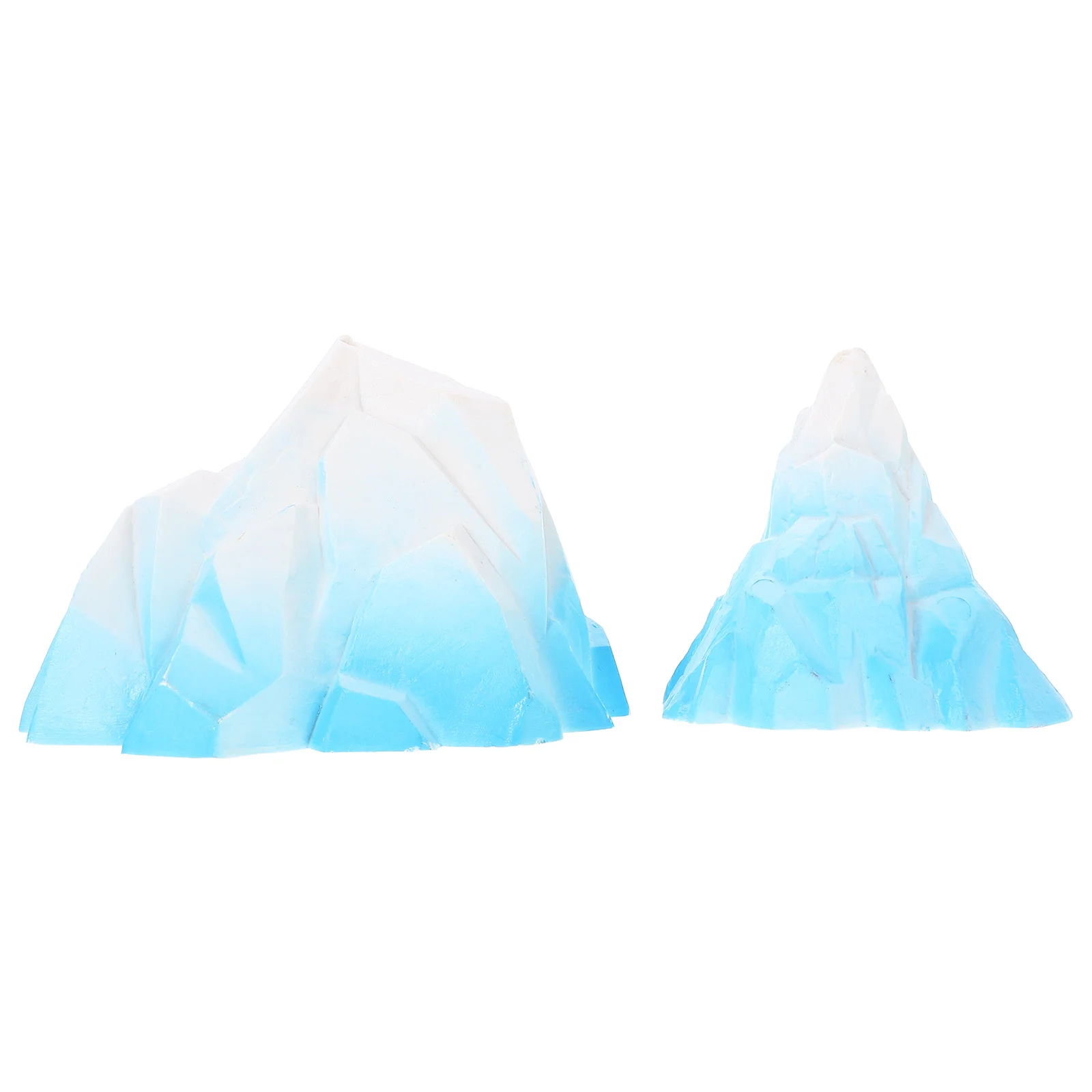 

2 Pcs Fish Tank Landscaping Iceberg Shelter Mountains Aquarium Decor Decorations Shrimp Accessories Floeberg