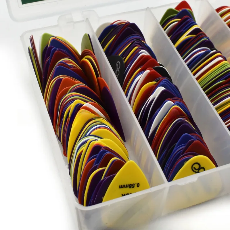 600 pçs alice ap600pq palhetas de guitarra elétrica acústica fosco abs antiderrapante palhetas cores sortidas e espessura atacado