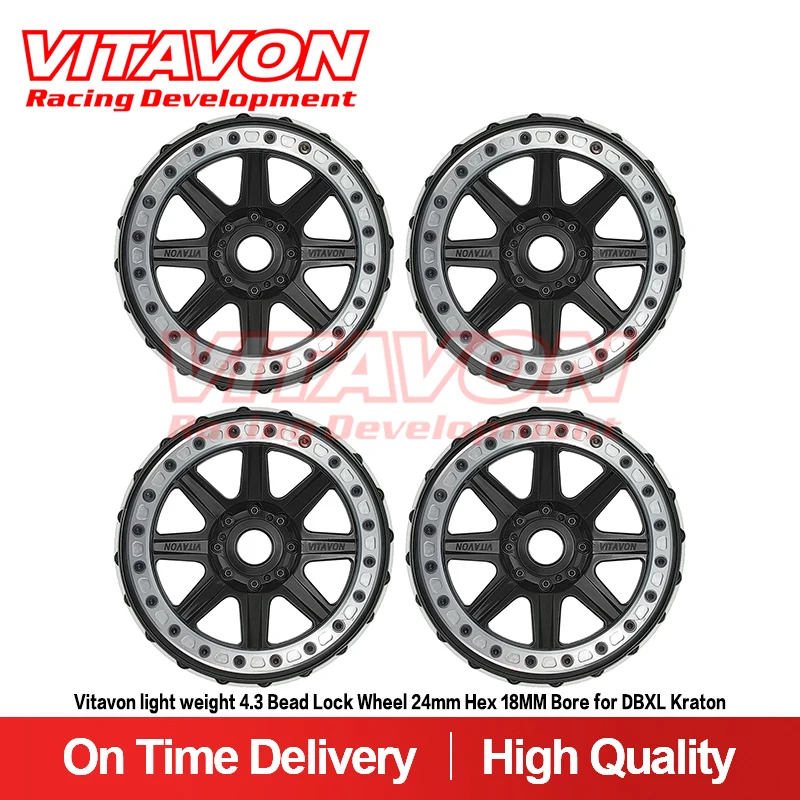 VITAVON light weight 4.3 Bead Lock Wheel 24mm Hex 18MM Bore for DBXL Kraton