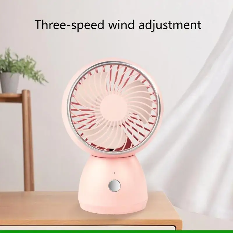 U55C USB مروحة سطح المكتب مبرد هواء صغير 3 سرعات زاوية قابلة للتعديل للمنزل المكتبي