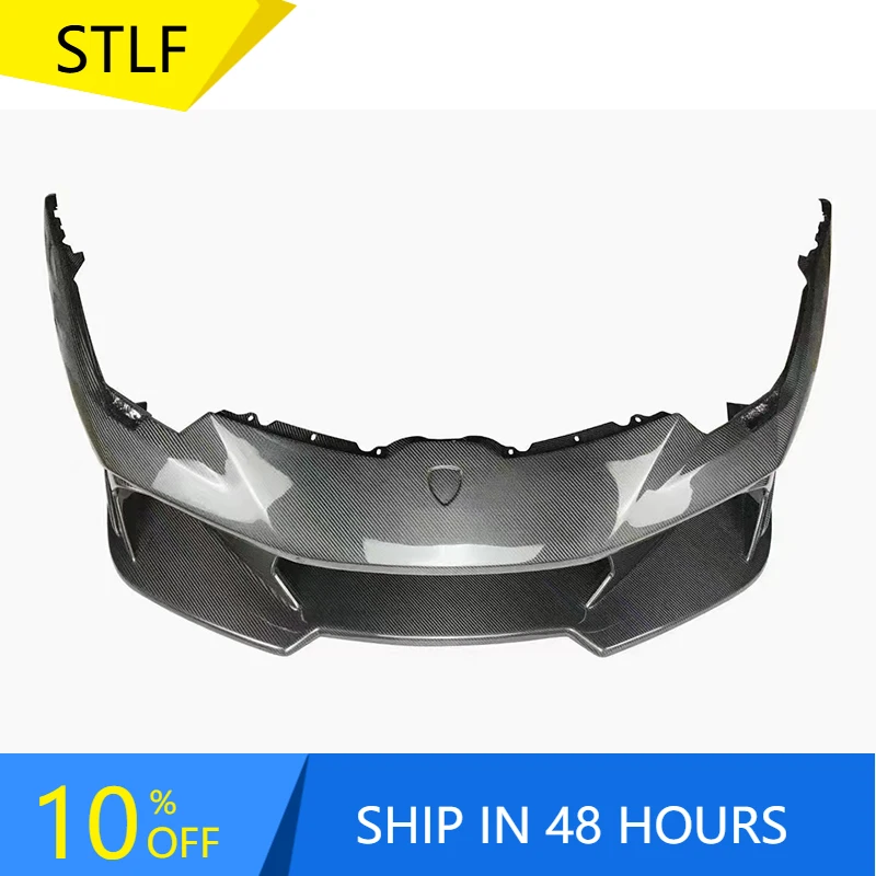 

Deren High QualityV Style Половина углеродного волокна передний бампер для Lamboghini Huracan LP580 LP610 Высокое качество