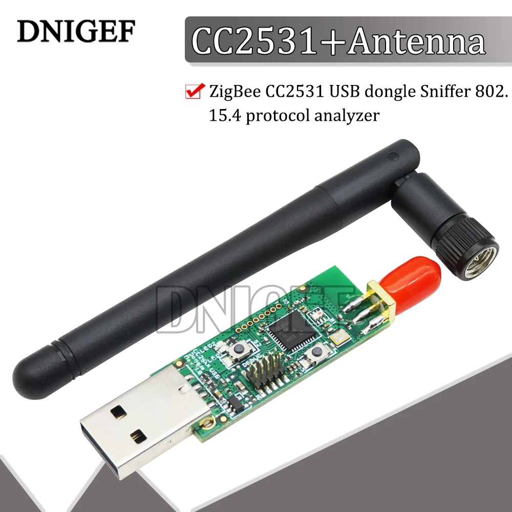 DNIGEF CC2531 Wireless Zigbee Sniffer Bare Board Packet Protocol Analyzer USB Interface Dongle Capture Packet Module +Antenna