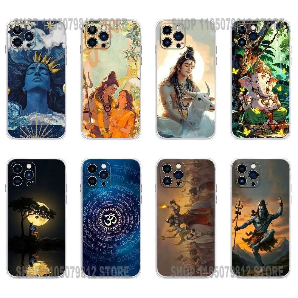 

Lord Shiva Mahadev Of India Phone Case For iPhone 17 16,15,14,13,12,11 Plus,Pro,Max,XR,Plus,E,Mini Transparent Soft Cover