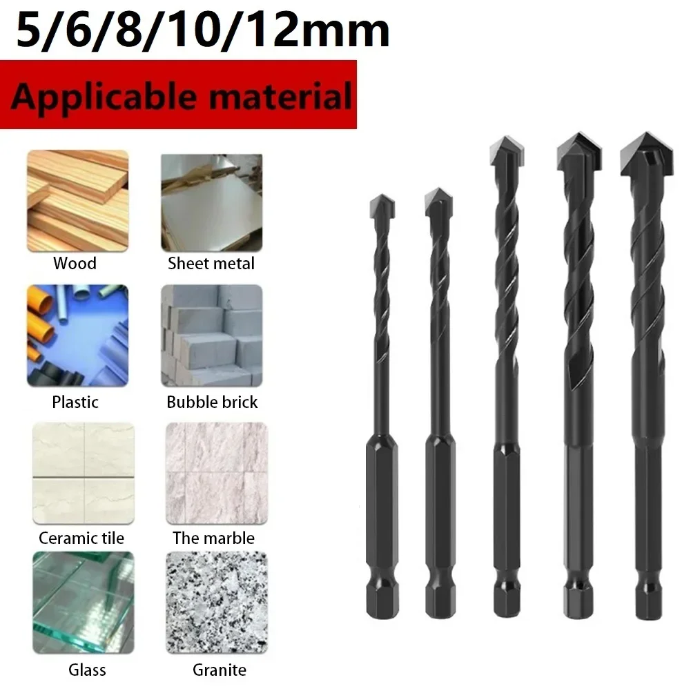 Brand New Home & Garden Tile Bit Drilling Tool Wear Resistant Cemented Carbide Wood Ceramic YG6X Alloy Multifunctional
