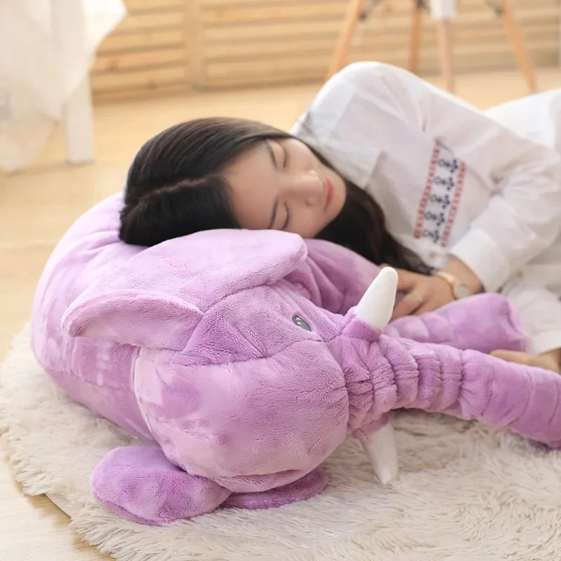 Éléphant en Peluche Douce et Mignonne pour Femme et Enfant, Jouet, Oreiller, Coussin, Poupées, Cadeau, 40cm