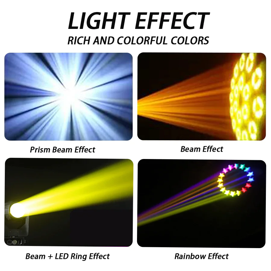 295 ワットビーム移動ヘッドライト LED 舞台効果照明装置ゴボスポットライトダブルプリズミ DMX 制御 DJ ウェディングバー