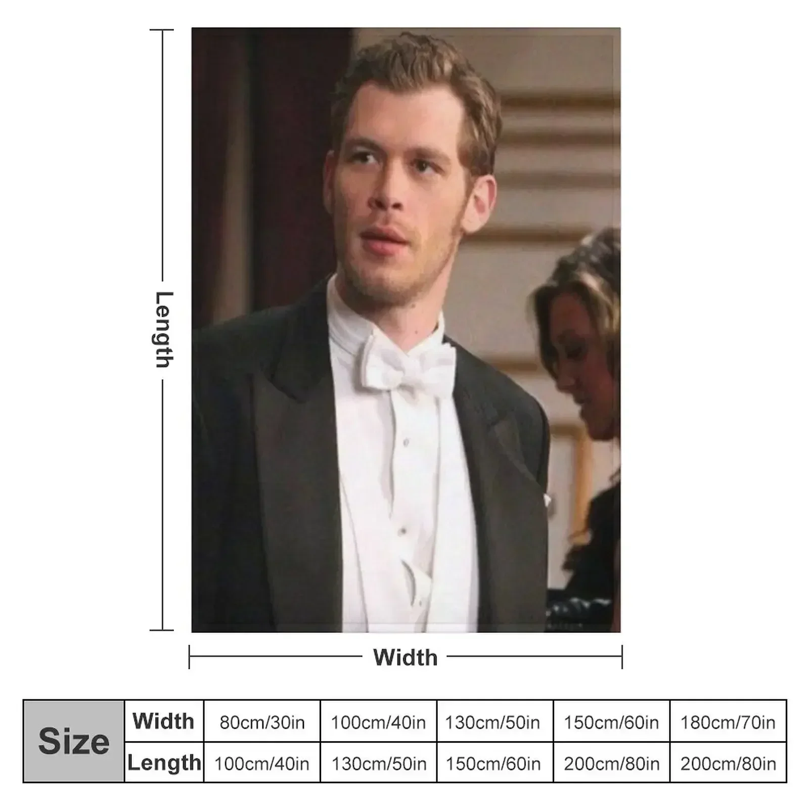 Klaus Mikaelson Throw Blanket Sofa Plaid halloween Heavy Cute for sofa Blankets