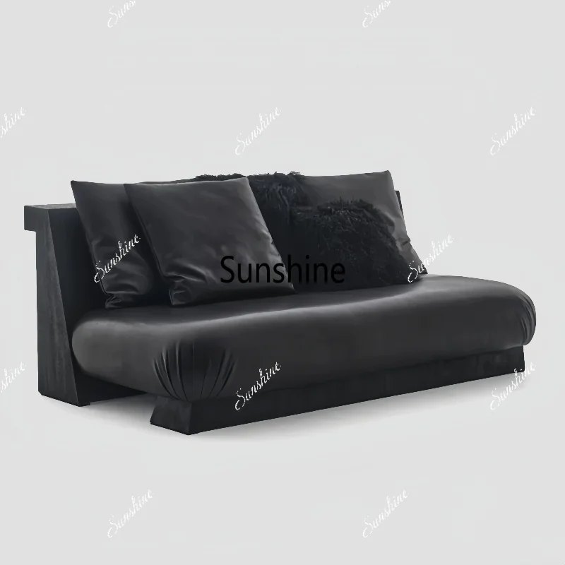 Wabi Sandy Wind Solid Wood Fabric Sofa Leisure Chair Retro Design Living Room Homestay Reception