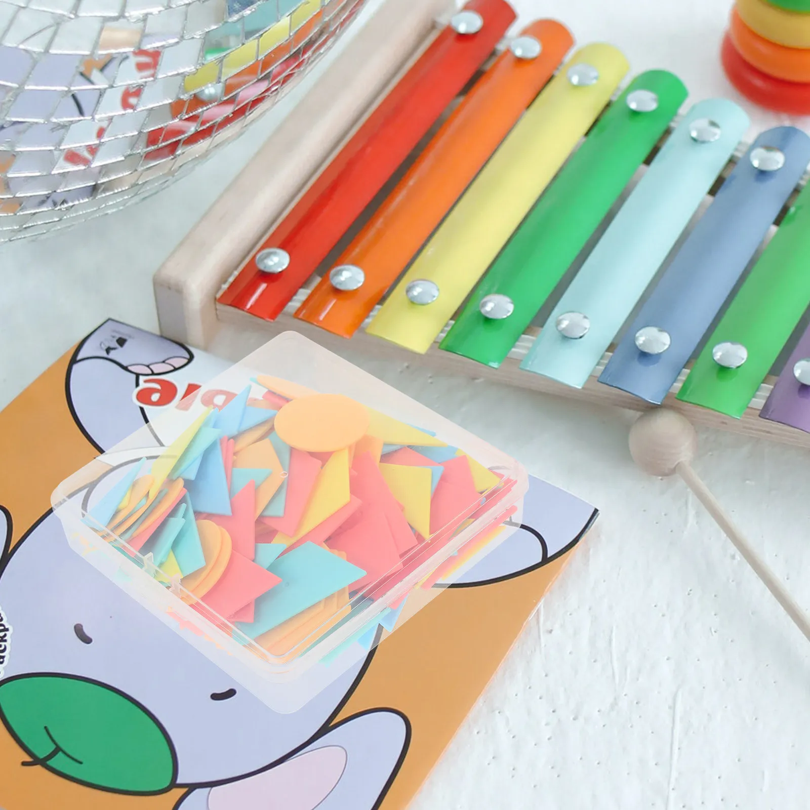 

Набор из 100 пластиковых геометрических фигур для изучения форм, развития математических навыков и распознавания геометрических фигур у детей