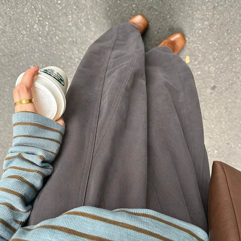 Japanese Style Baggy Machete Pants Women Retro Literary Streetwear Wide Leg Pants Female Spring Autumn Loose Casual Trousers image 4
