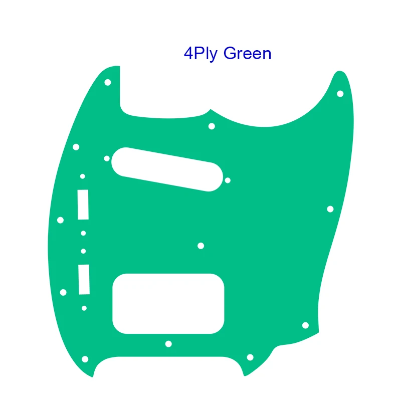 Pleroo Custom Guitar Parts - For USA Fender Mustang SH Guitar Pickguard With Single And Humbucker Pickups Multicolor Options