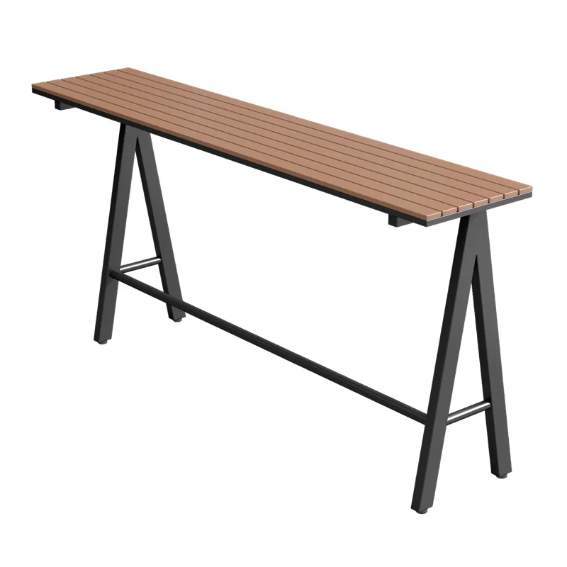 

Milk tea shop outdoor bar table and chair combination open-air waterproof and sunscreen strip table household