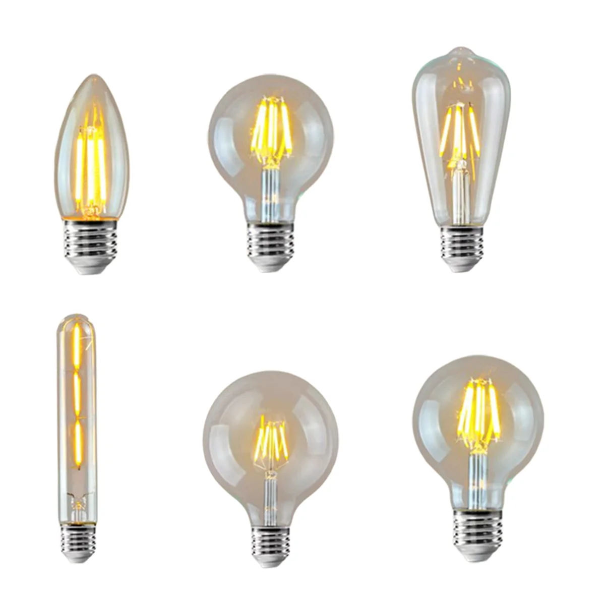 

A71P 4W Винтаж E27 Лампа C35 ST64 G80 G95 G125 T185 Светодиодная Ретро Лампа 2200K Ретро Светильник Декоративное Освещение