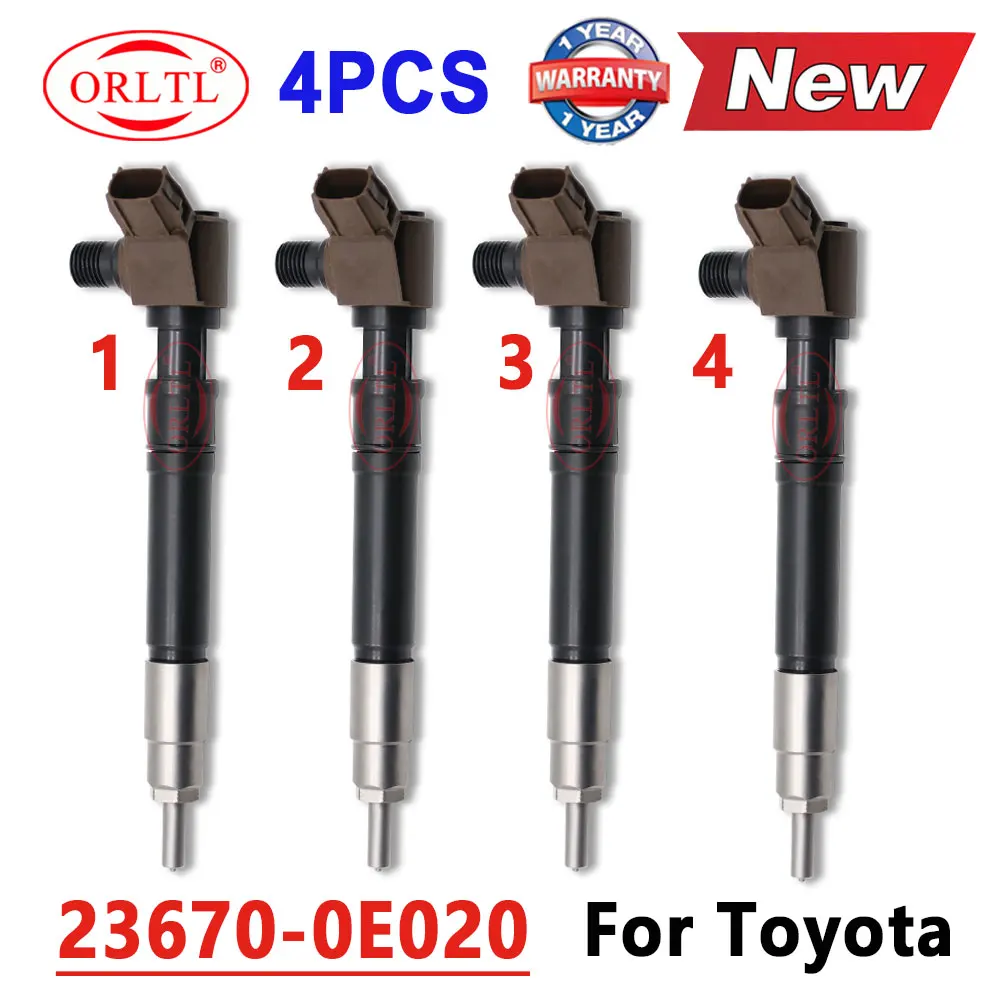 

4 шт. ORLTL 23670-0E020 НОВЫЙ ДИЗЕЛЬНЫЙ ТОПЛИВНЫЙ ИНЖЕКТОР 295700 -0090 Форсунка 295700 -0530 ДЛЯ TOYOTA HILUX REVO 1GD-FTV 2.8L 236700 E020