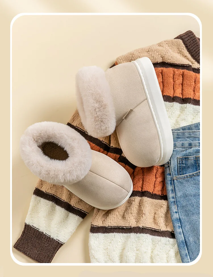Comwarm Winterstiefel für Damen, flauschig, mit warmem Plüschfutter, Baumwollstiefel, neue Outdoor-Schneestiefel, rutschfeste, dicke Sohle, Damenschuhe – Detail 6