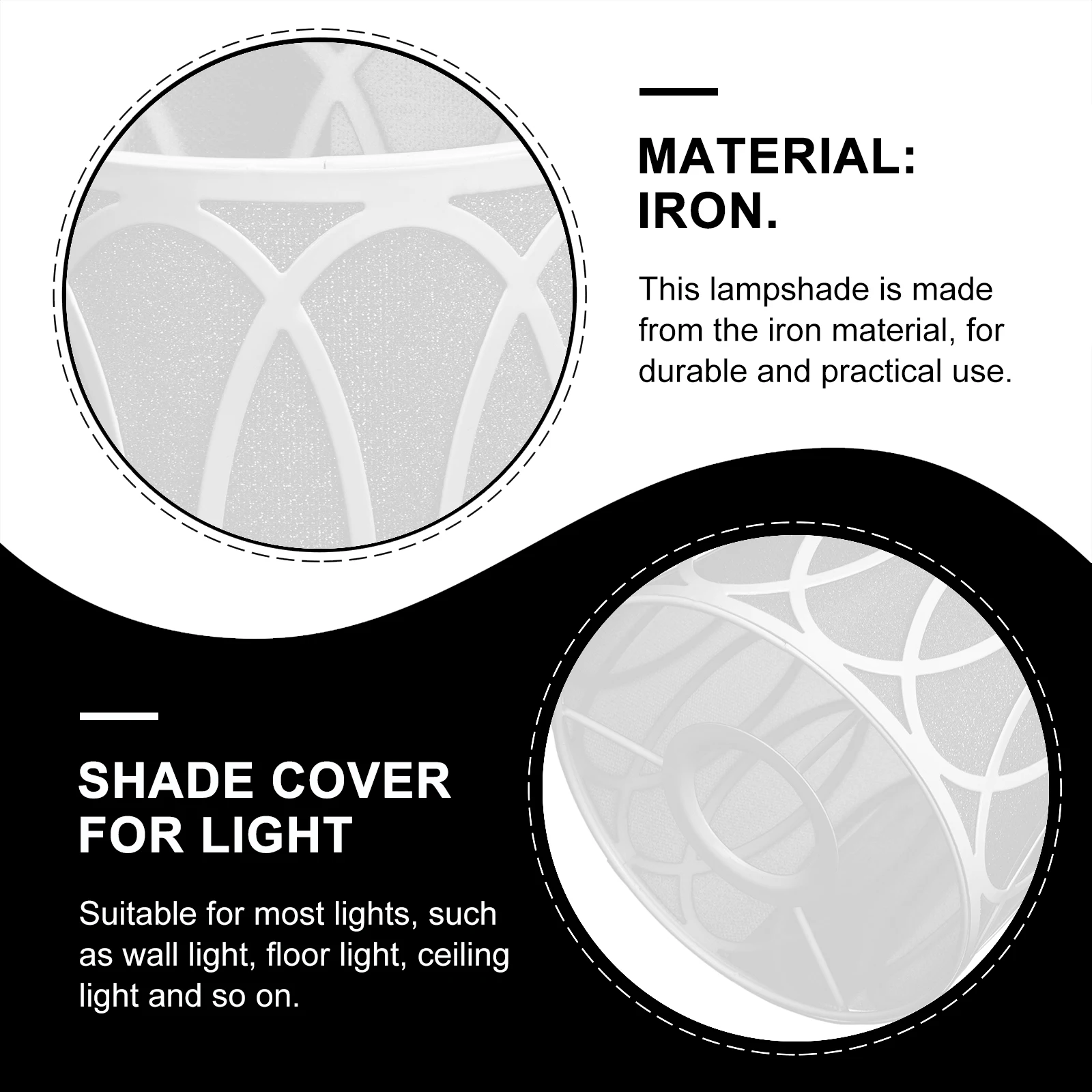 

Iron Lampshade Durable Modern Table Floor Ceiling Lights Dust Protection Replacement Cover Lighting Accessories