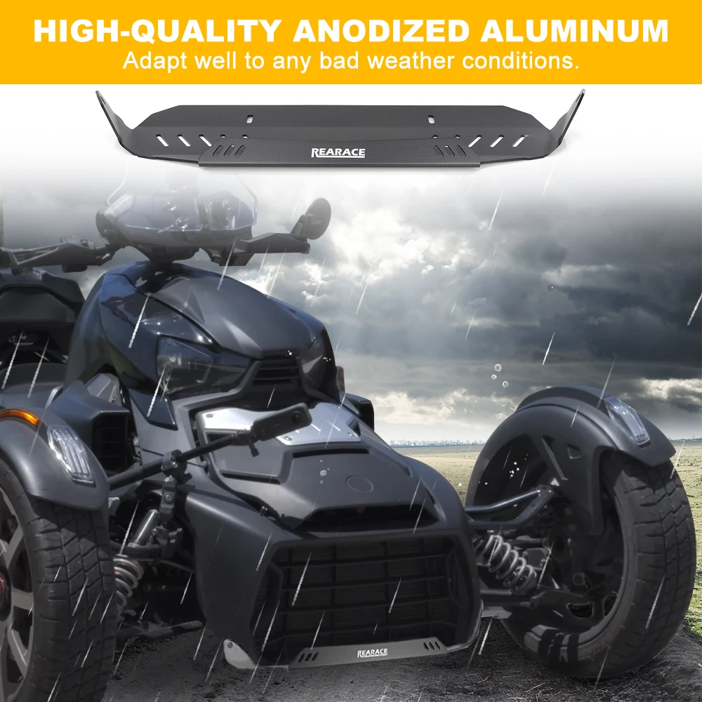 يصلح ل Can-Am Ryker 600 / 900 رالي سبورت 2019-2024 2025 UTV الحامي السفلي ATV الجبهة مشعاع ألومنيوم حامي لوحة التزلج #4