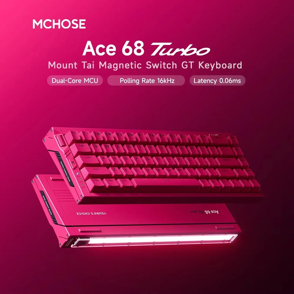 マッサジ器 MCHOSE Ace68 Turbo RGB ゲーミングキーボード 68キー 磁気スイッチ