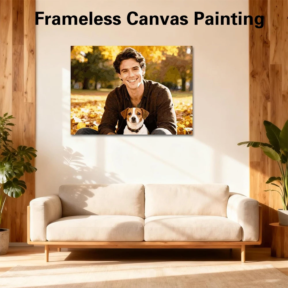 1pc Frameless Personalize Custom Photo Pet Canvas Paintings Black White Quotes For Poster Bedroom Nursery Decoration