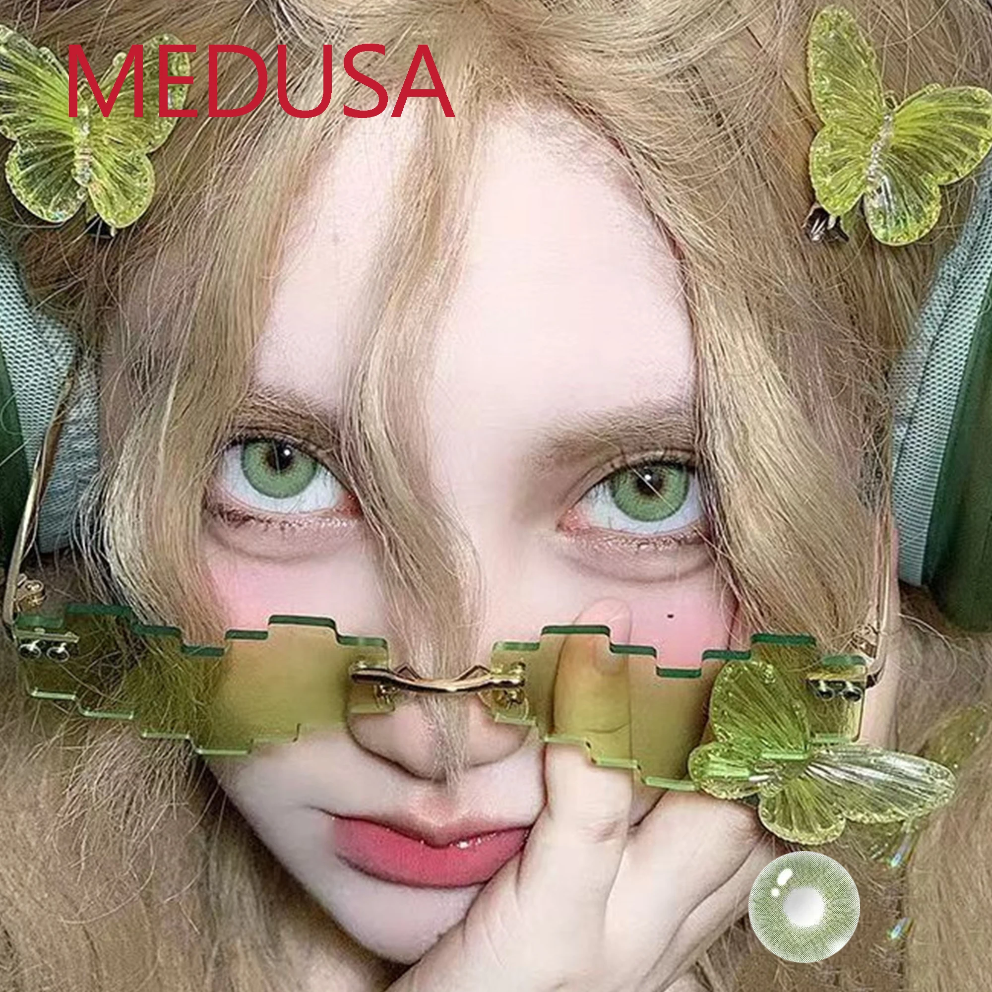 Coslens Eyewear Glasses with Power 14.20mm Cosmetic Contacts Lenses Cosplay Color Accessories lentes de contacto Medusa