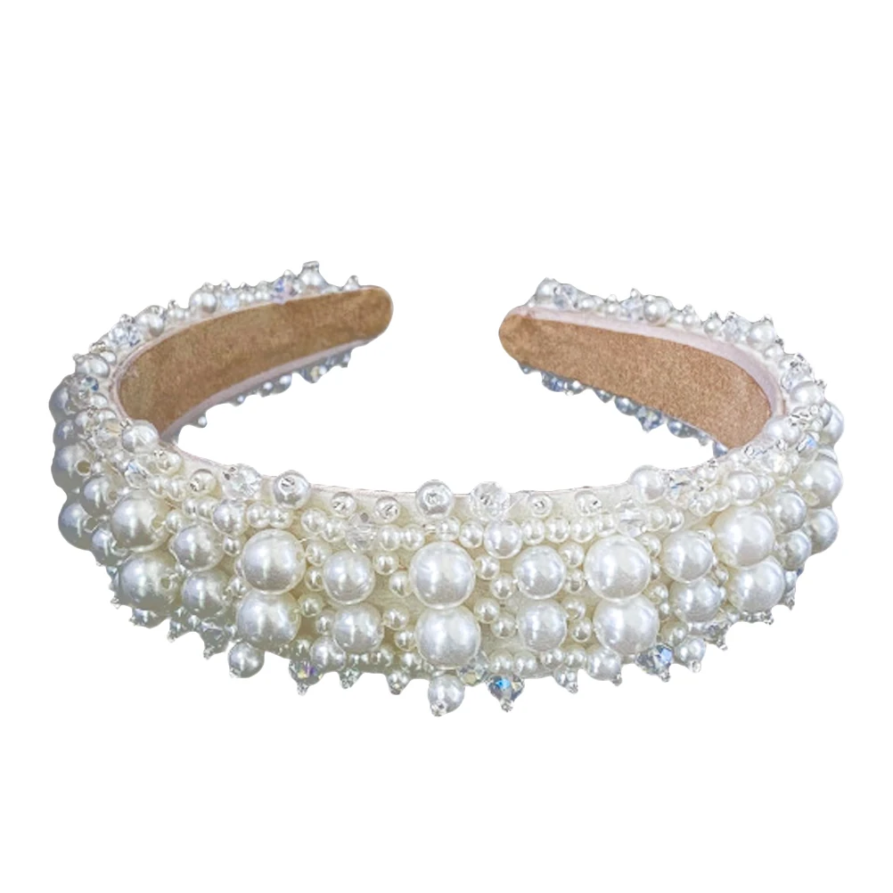 

Bridal Hair Accessories Wedding Headdress Pearl Headwear Hoop Hair Clasp Bride Accessory Durable Lightweight