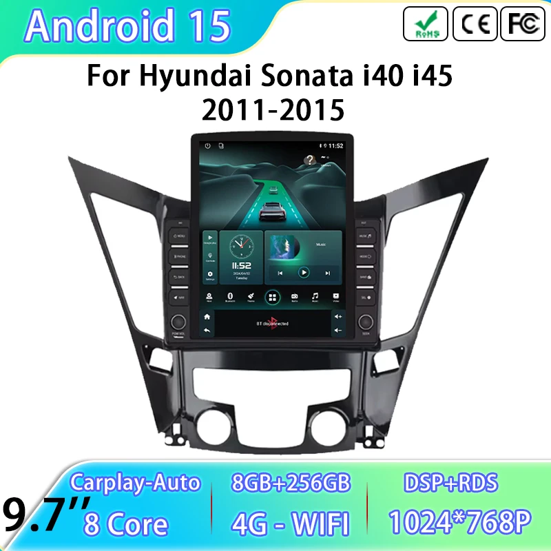 

GPS Navigation For Hyundai Sonata i40 i45 2011-2015 Car Android Radio Multimedia Video Player Stereo Audio BT Head Unit No 2din