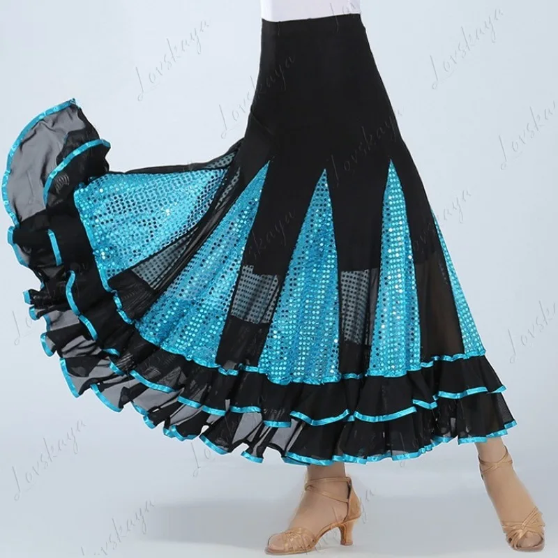 

Танцевальный костюм национального стандарта, пышная юбка, платье для вальса, полуюбка, платье для соревнований, юбка для современного танца