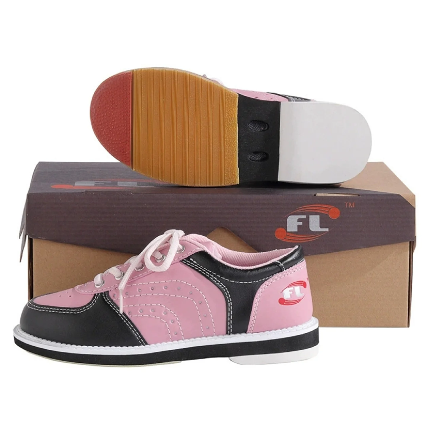 

Pro Sneakers Unisex Bowling Shoes with High-Durability PU Leather Upper & Wear-Resistant Shock-Absorbing Sole for Training