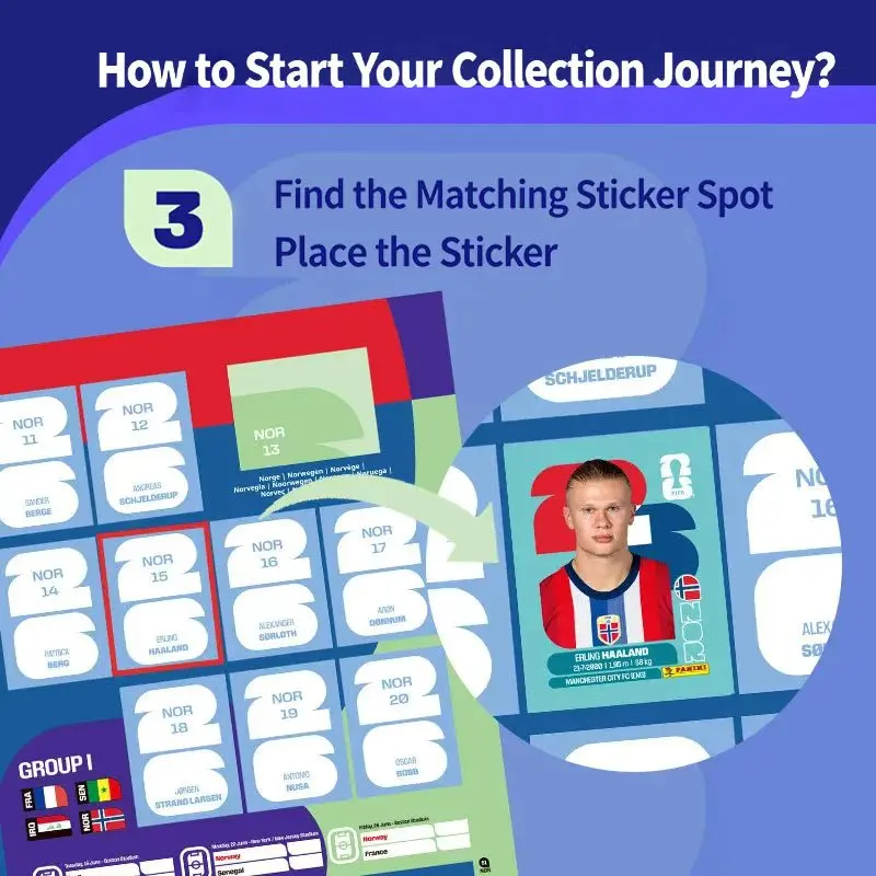 Panini FIFA World Cup 2026 Collectible Sticker Full Box 50 Packs Football Fan Hobby Decoration Toy Sports Memorabilia Gift view 5