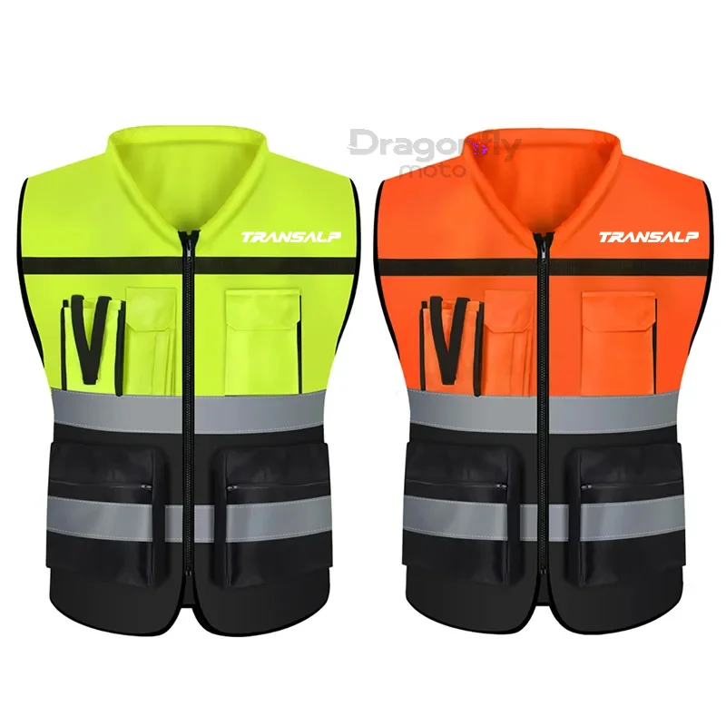 TRANSALP Logo Motorfiets Multi Pocket Veiligheidsvest Nachtzicht Uitrusting Voor Honda TRANSALP XL 600 650 700 V XL700V XL650V