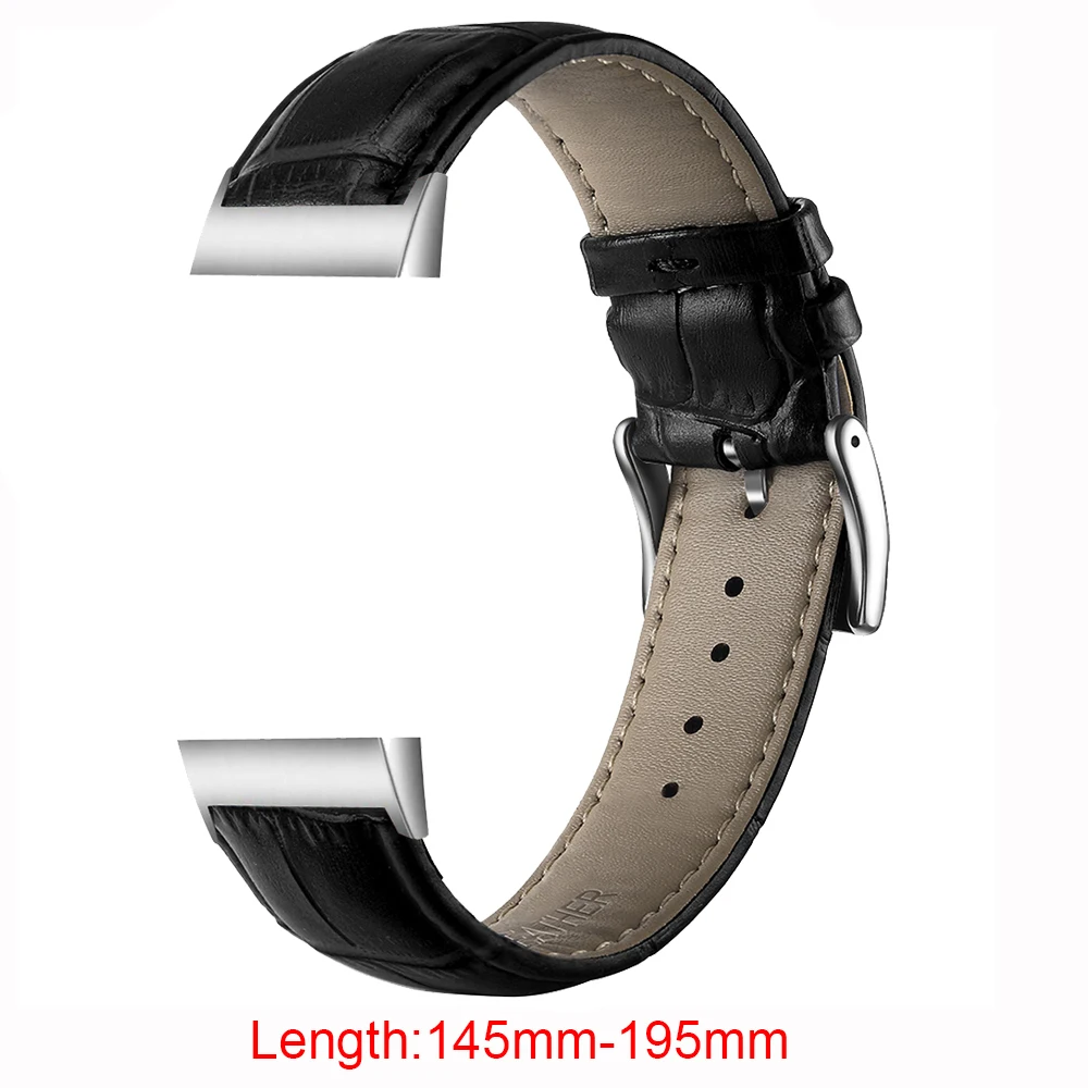 حزام من الجلد الناعم لساعة Fitbit Charge 3 4 للنساء والرجال سوار بحلقة لساعة Fitbit Charge 3 se مشبك حزام