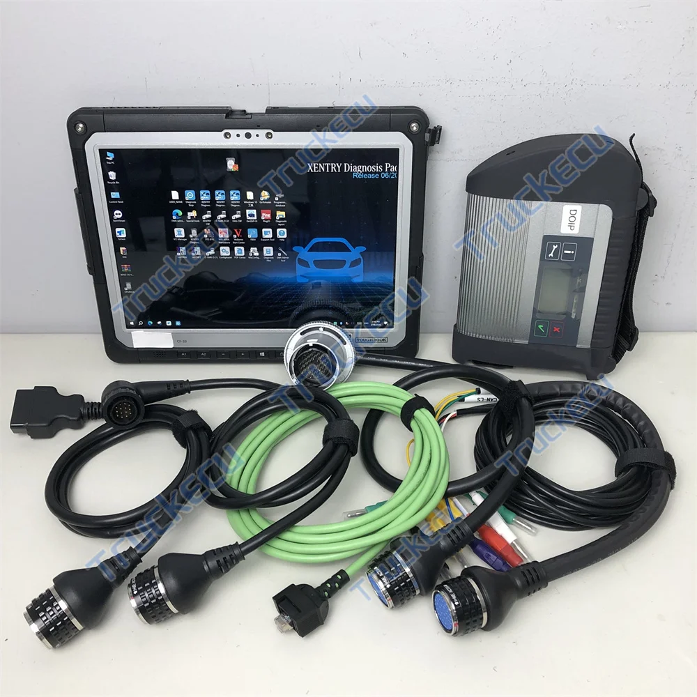 Reliable quality MB Car/Truck automotive tools DOIP MB star c4 Diagnostic tool MB SD C4 software DTS+toughpad cf33 tablet