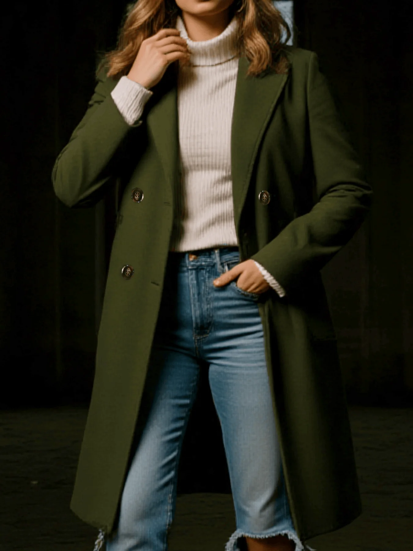 

Новый женский плащ с несколькими пуговицами на осень-зиму, утепленный шерстяной теплый элегантный модный городской женский плащ