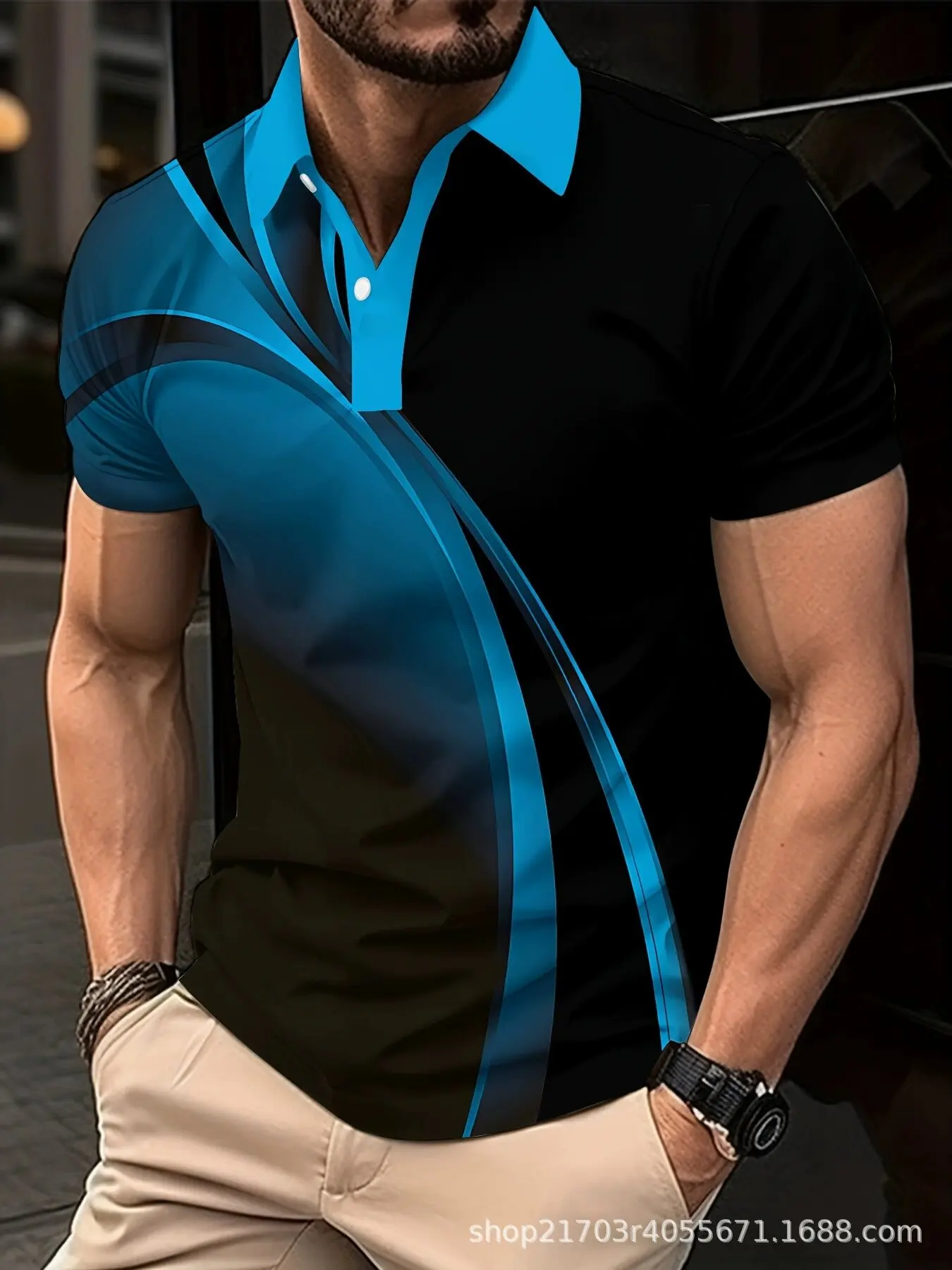 

6XL Plus Size Men's Clothing Fashion Tie-dye Polos T-Shirts Summer Short Sleeve 3D Gradient Print Street POLO Tops Tee Pullovers