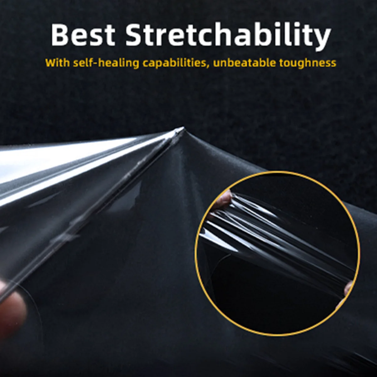 TPH 6,5/7,5 мил прозрачная глянцевая пленка для ремонта автомобильной краски PPF, защита от царапин, желтого цвета, простая в установке TPH PPF