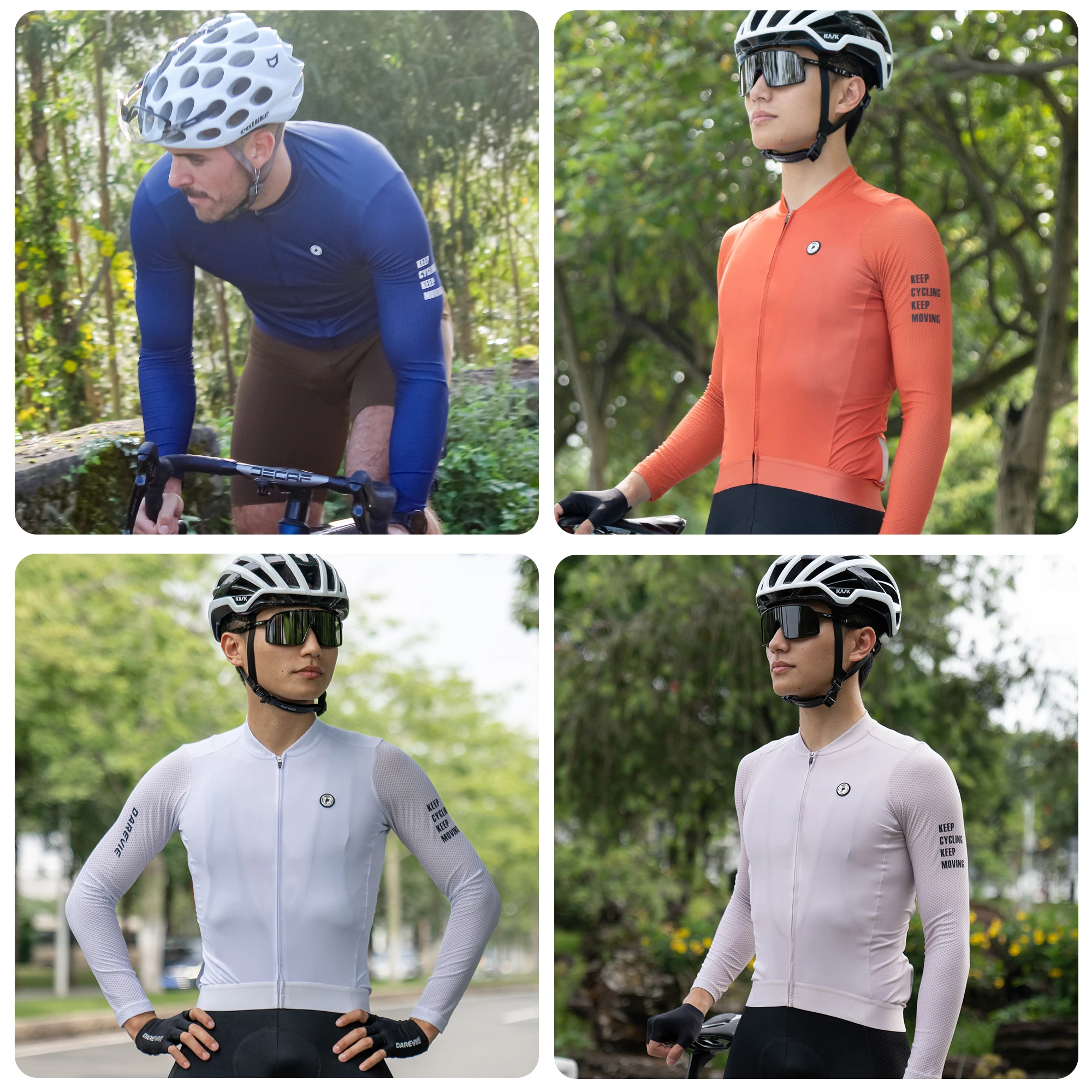 DAREVIE-Maillot de Ciclismo de manga larga para hombre y mujer, Maillot de ciclismo profesional Aero, ajustado, transpirable, Verano