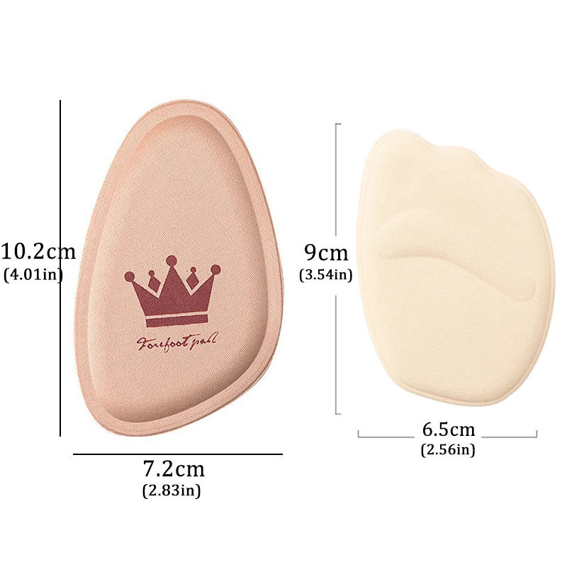 4pcs Forefoot Pads for Women High Heels Relief Feet Pain Insert Non-slip Half Size Sole Shoe Sweat Absorbing Foot Care Insoles