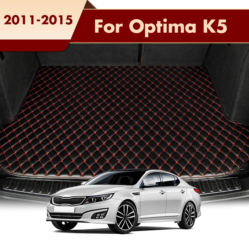 Car Floor Mat Trunk Mat  For Kia Optima K5 2011 2012 2013 2014 2015 Leather Trunk Carpet Auto Interior Accessories