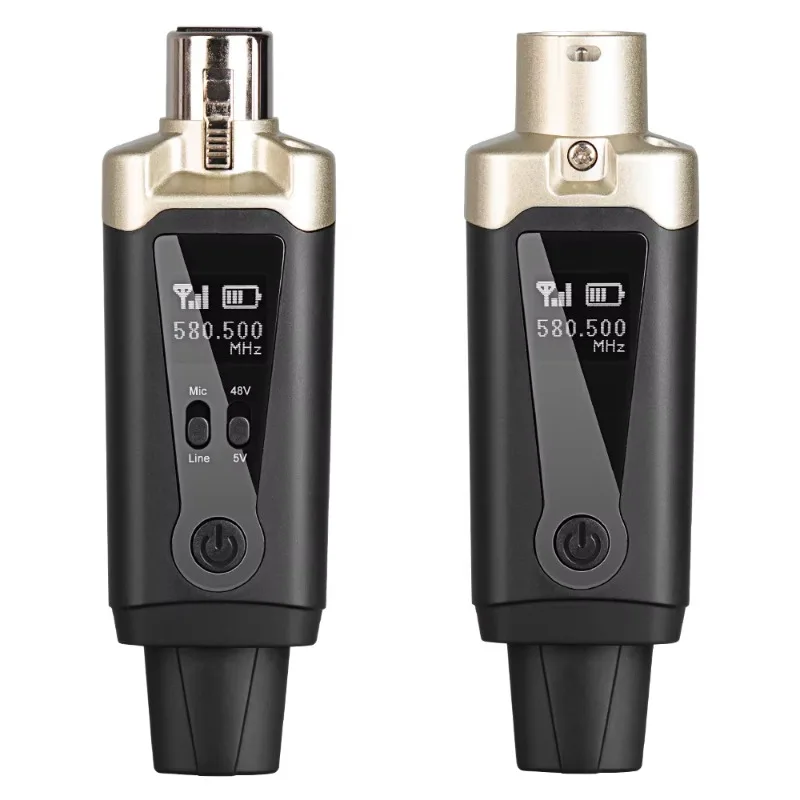 

New Wireless Microphone System UHF Wireless XLR Transmitters and Receivers for Dynamic Microphones, Audio Mixers, PA Systems