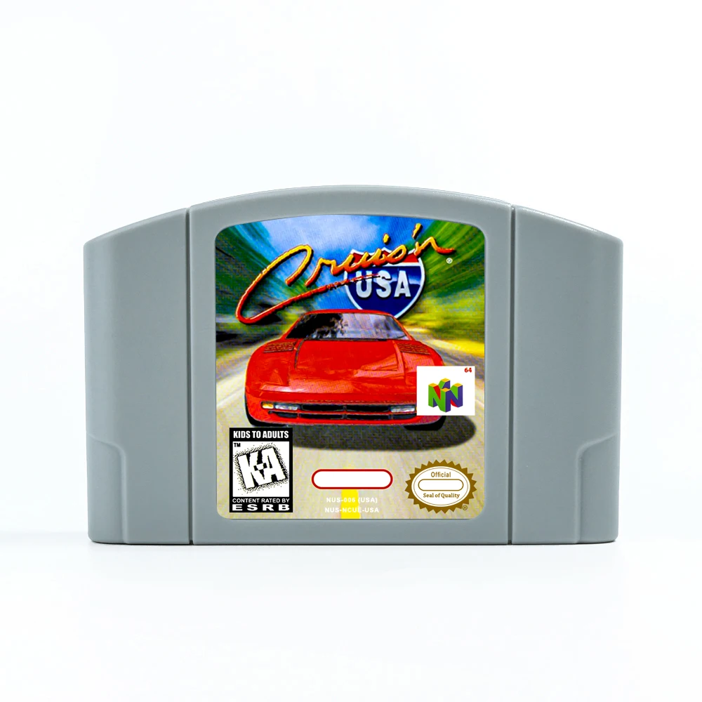 Cruis'n USA  Game Cartridge for 64 Bit NTSC USA  Consoles N64 Game Card