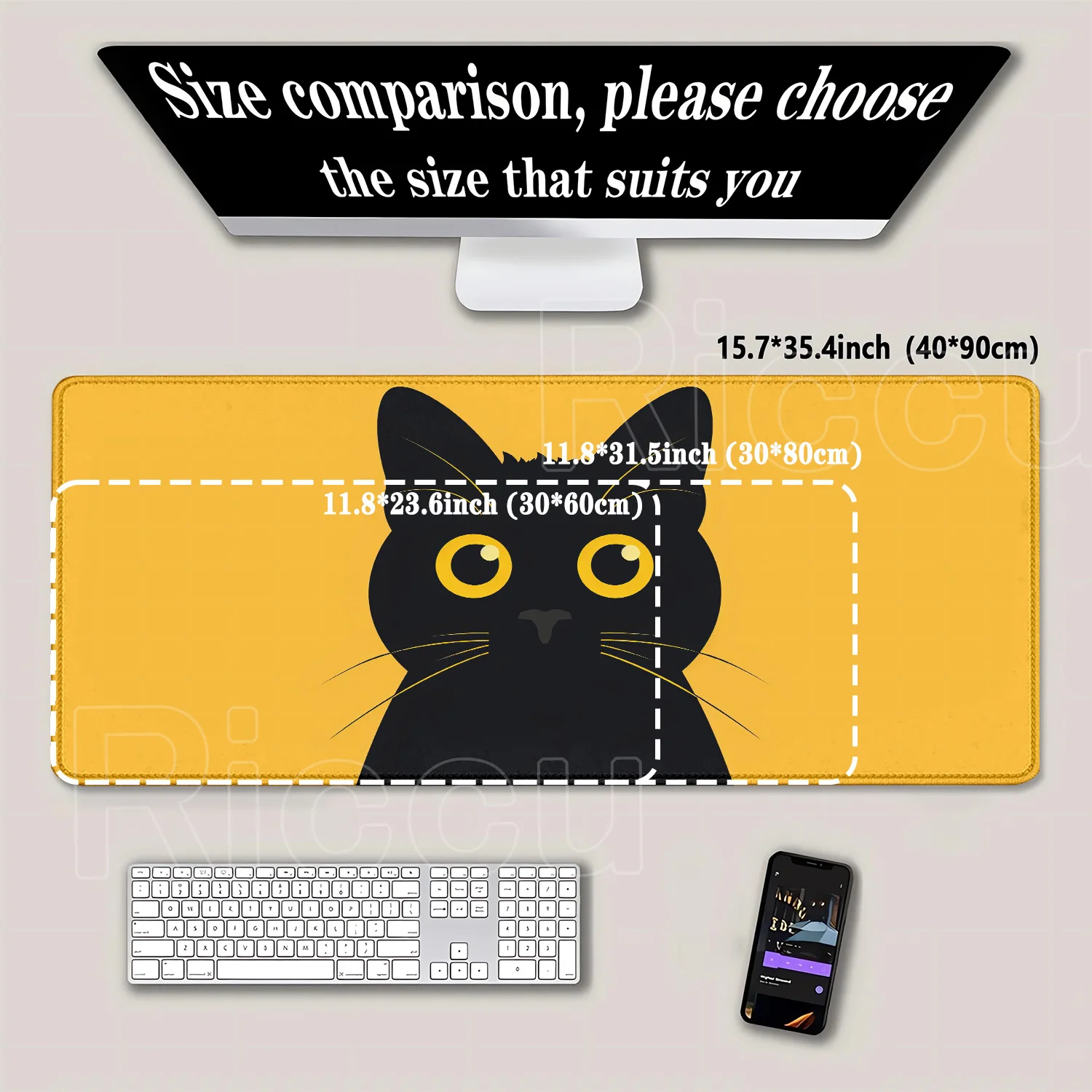 Funny cartoon cat Mouse Pads Cute Cat Computer XXL teclado Mausepad Company desk mat Large Kawaii Cushion Office Accessories Rug